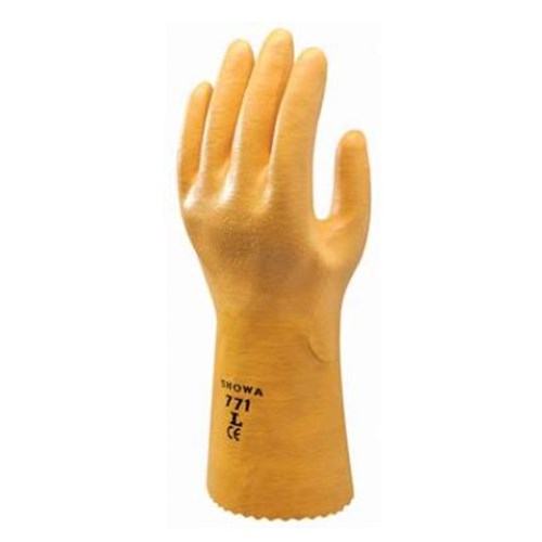 HOWA 771 Nitrile Gloves,Cotton, L, polyester material with